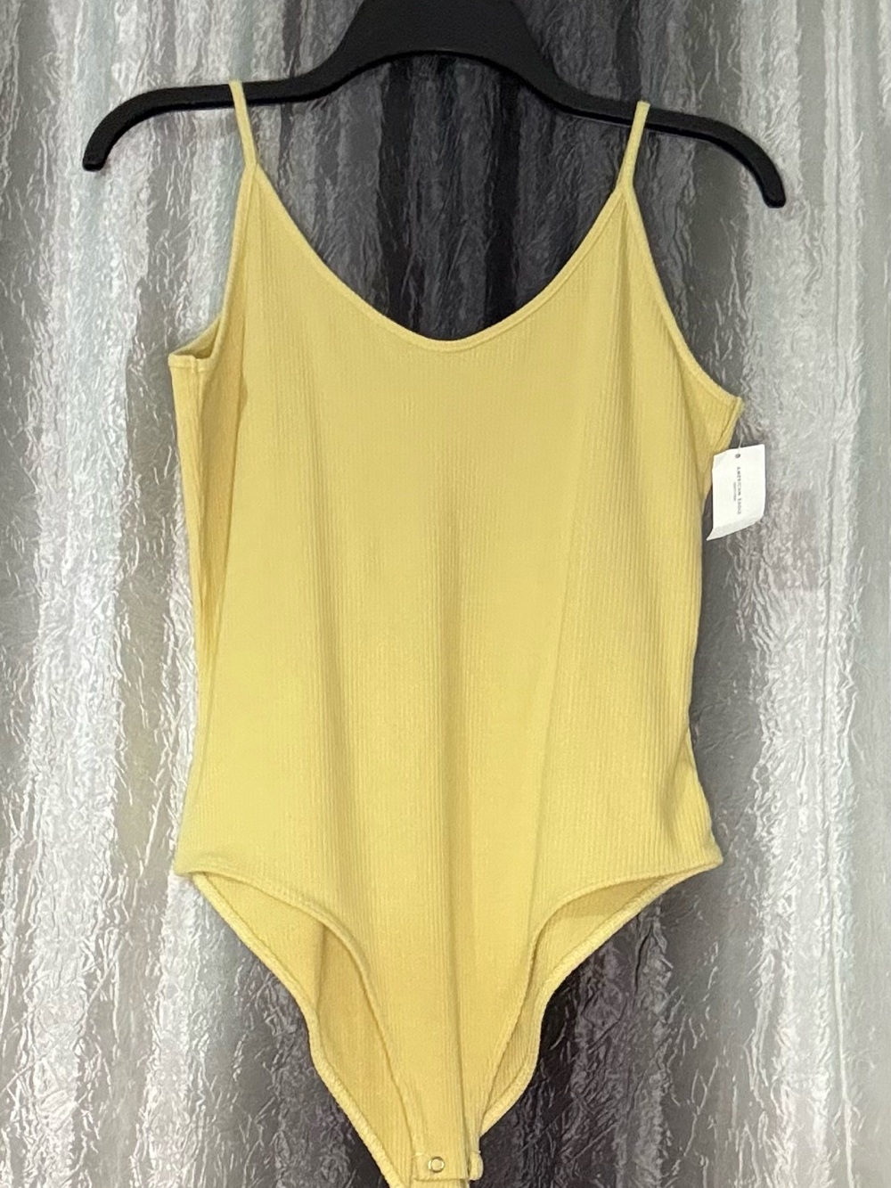 American Eagle Outfitters Yellow Ribbed Girls One-Piece Bodysuit